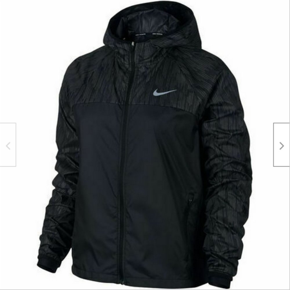 Nike Black Shield Flash Reflective Running Jacket